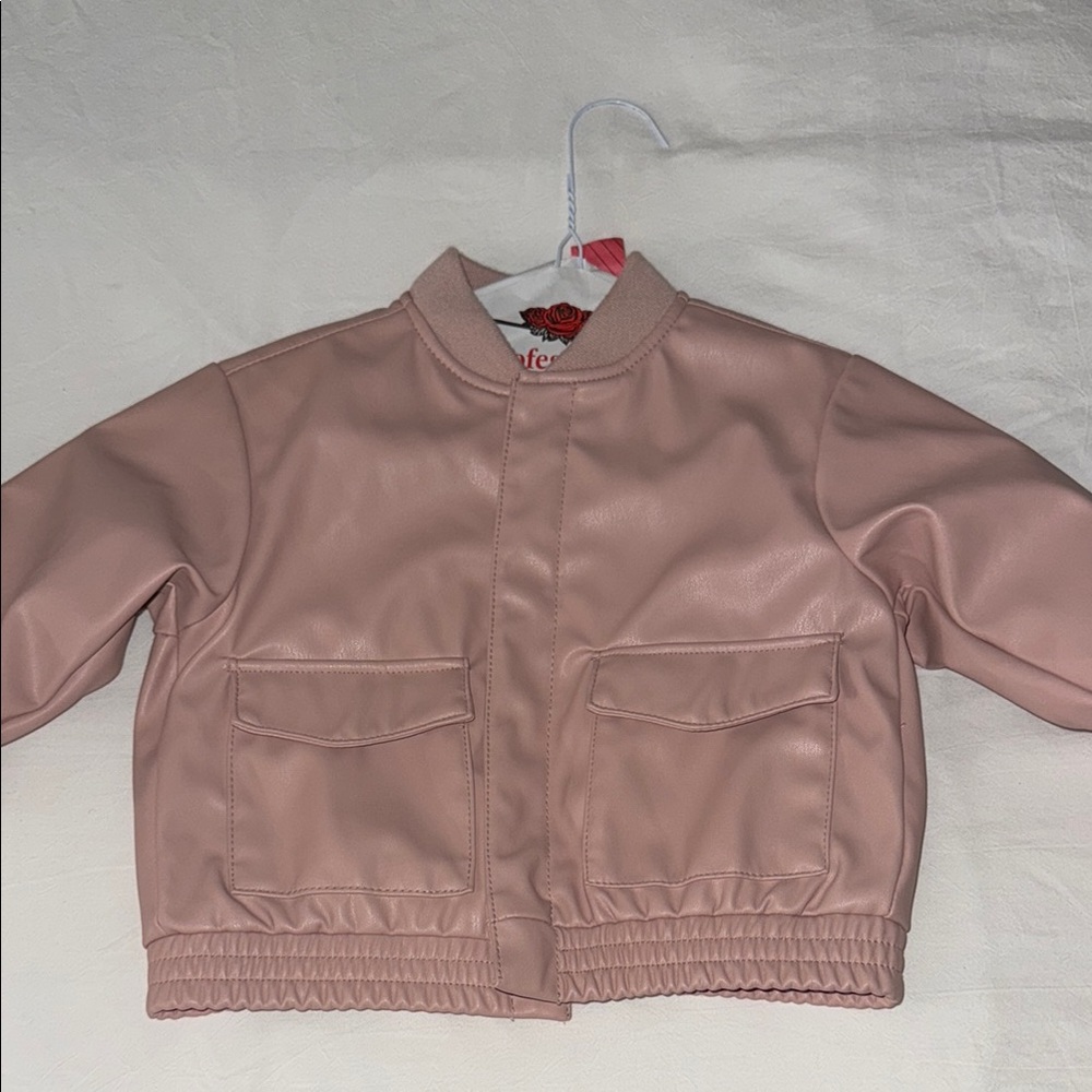 Zara Pink Bomber Jacket with Ribbed Details